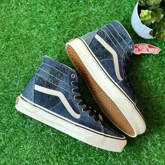 NEW🌟Vans Sk8 Hi Denim Embroidered - Picture 6 of 6